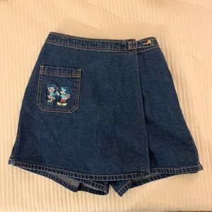 Vintage adorable Mickey & Minnie Skort, stretch waistband, sz M